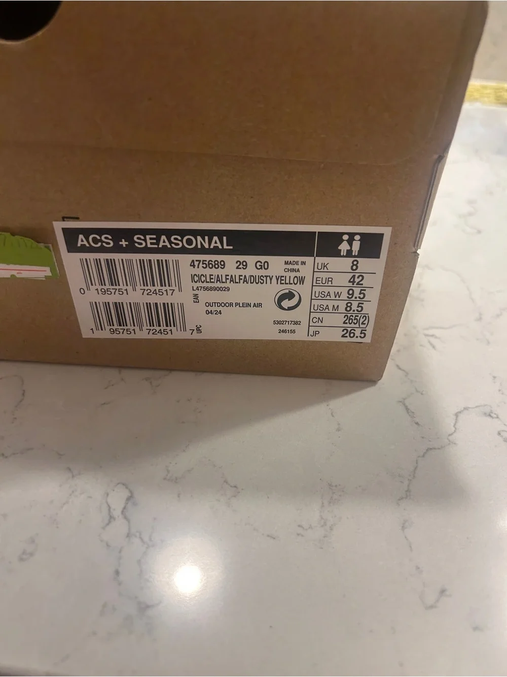 Salomon ACS+ Seasonal in Icicle/Alfalfa/Dusty Yellow (L47568900)